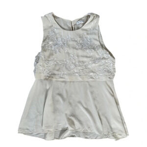 Club Monaco Cream Floral Tank Top